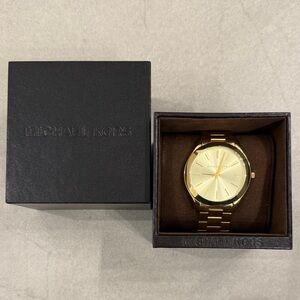 Michael Kors Slim Runway Gold-Tone Stainless Steel Watch